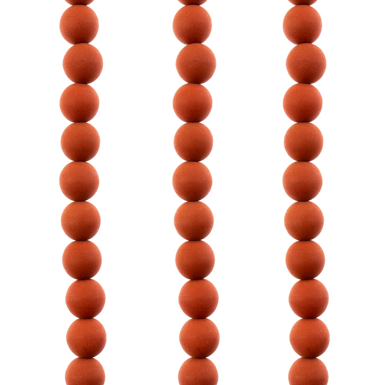 John Bead Czech Glass White Alabaster Velvet Round Bead 3 Strands